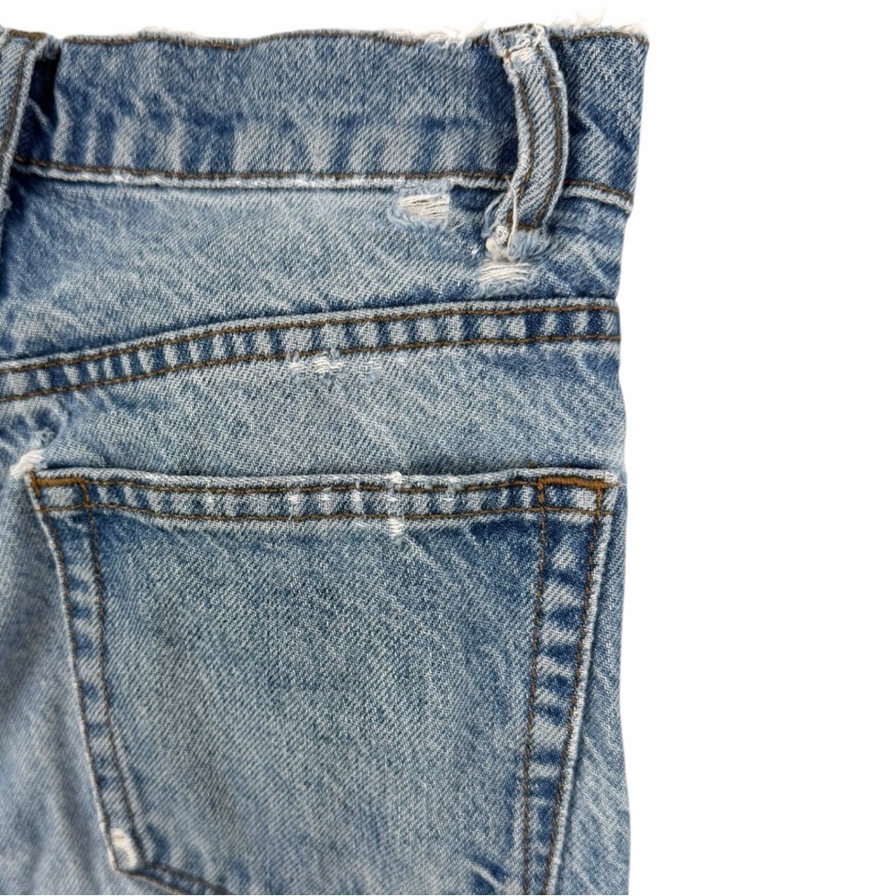 Reformation Perfectly Distressed Cynthia High-Rise Straight Jeans In Blue Sz 23 - Picture 12 of 12